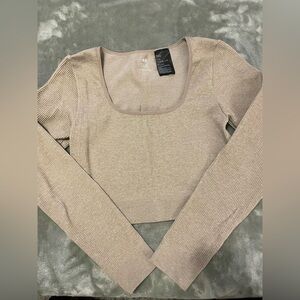 H&M Beige Ribbed Sweater